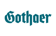 Logo der Gothaer mit stilisiertem blauen Text.