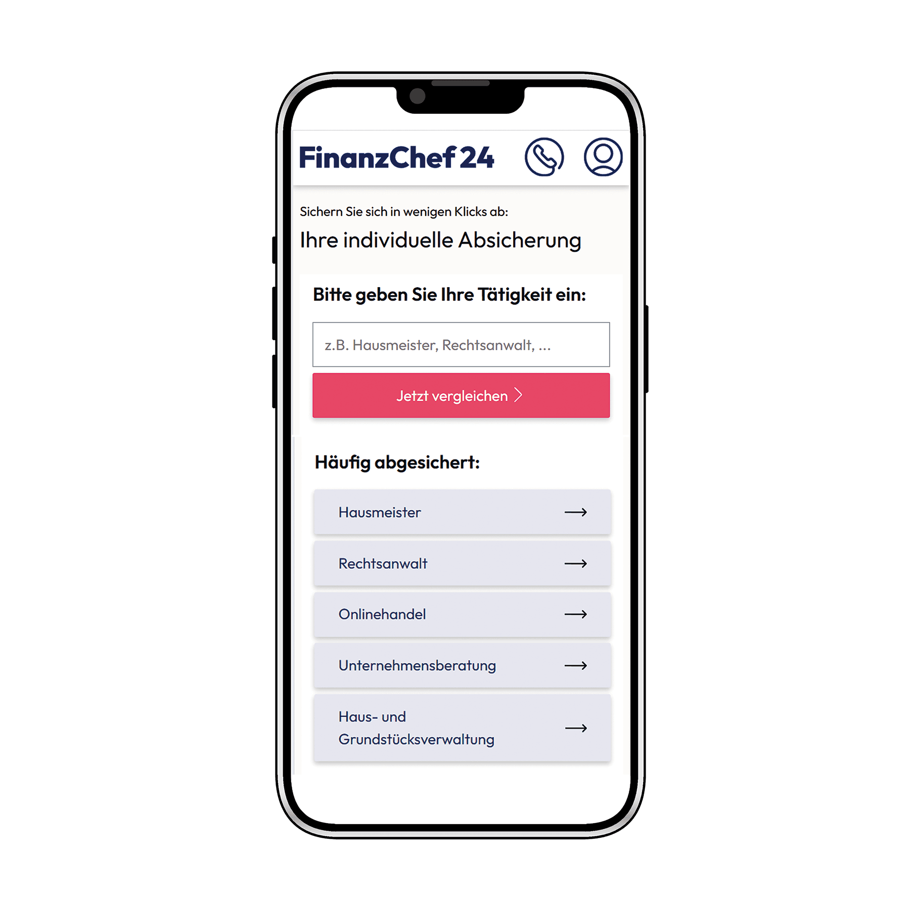 Online Vergleichsrechner für Gewerbeversicherungen mit Schild-Icon